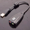 External USB Sound Card 7.1 Adapter 5HV2 3D Audio Headset Microphone 3.5mm For Laptop PC Professional