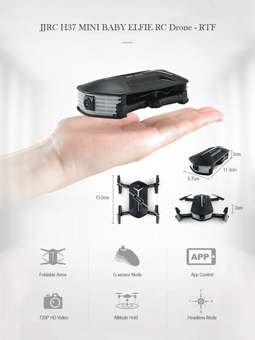 MINI BABY Foldable RC Drone RTF WiFi FPV 720P HD/G-sensor Controller/Way-points Helicopter