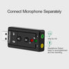 External USB AUDIO SOUND CARD ADAPTER VIRTUAL 7.1 ch USB 2.0 Mic Speaker Audio Headset Microphone 3.5mm Jack Converter