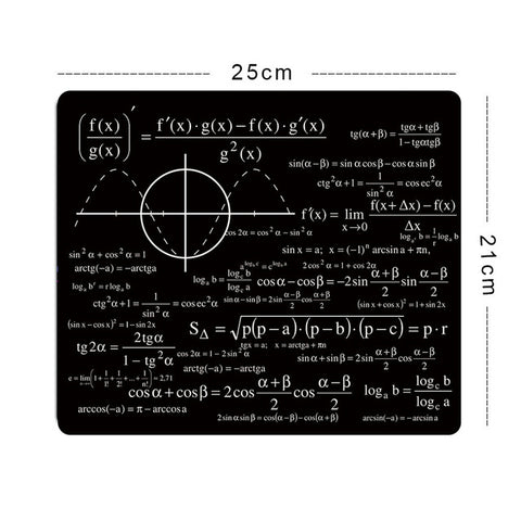 Small/Large Mouse Pad for Gaming Player desk laptop Rubber Mouse Mat mousepad Geometric formula & Blackboard