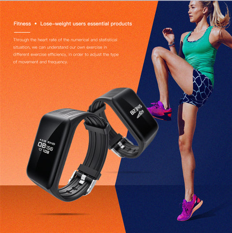 New Fitness Tracker Smart Bracelet Real-time Heart Rate Monitor down to sec Charging 2 hours Using 1 weeks waterproof watch