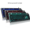 104 Keys Keyboard RGB Blue Switches Mechanical Gaming Macro Keyboard Anti-ghosting Programmable LED Backlit Backlight USB Wired