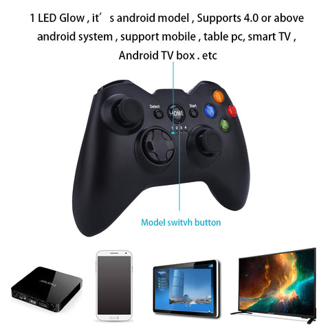 360W 2.4G Wireless Android Gamepad Joystick Controller Joypad with Phone Holder for PC Mobile Phone TV box for Windows