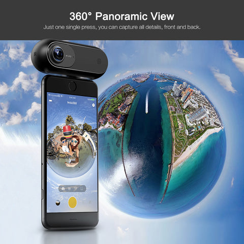 4K 360 VR Video Action Camera Sport Camera 24MP Bullet Time 6-Axis Gyroscope Support BT for iPhone Cam