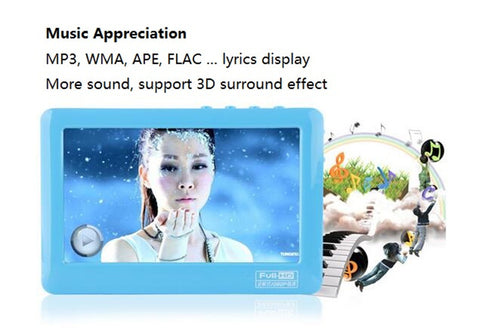 HD Touch MP4 Player 8gb Build-in Speaker 4.3 Inch Screen MP4 Player Support Av Out Recorder 30 Languages MP5 Music Player