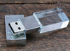 USB 3.0 transparent Acrylic Crystal flash drive (Over 20 pcs. free logo on the usb and box)