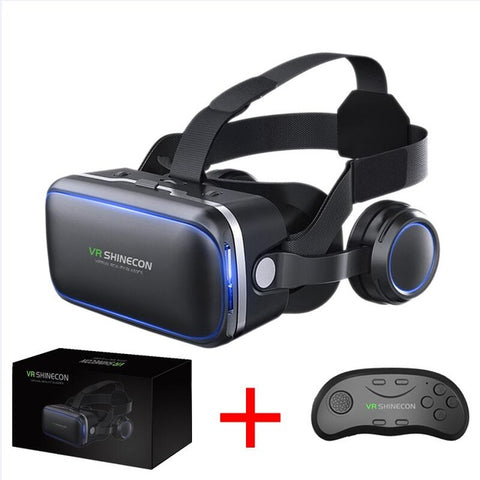 Virtual reality 3D glasses headset with controller