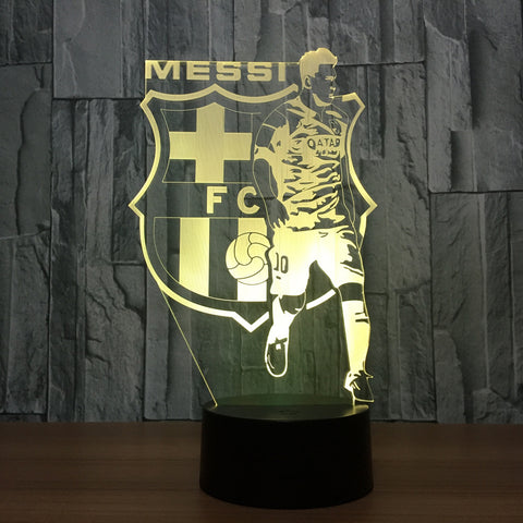 3D Visual illusion lamp Transparent Acrylic Night Light LED fairy Lampa Color changing Touch Table bulbing lambas Football 2017