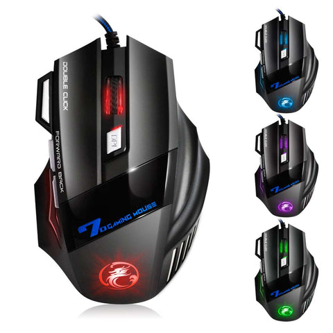 Professional Wired Gaming Mouse 7 Button 5500 DPI LED Optical USB Computer Mouse