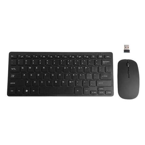 Wireless Keyboard Mouse Combo 2.4GHz Mini Keyboard Ultra-Thin Mouse Combo Set For Desktops Laptops