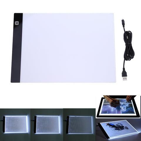 A4 LED Writing Painting Light Box Tracing Board Copy Pads Drawing Digital Tablet Artcraft 13.15x9.13inch A4 Copy Table LED Board