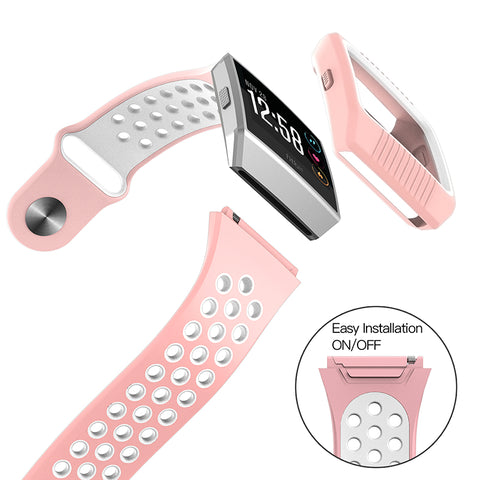 Accessories Set With Silicone Sport Band And Protective Case Cover for Fitbit Ionic Smart Watch