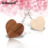 Heart-shaped Wooden USB Flash Drive