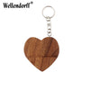 Heart-shaped Wooden USB Flash Drive