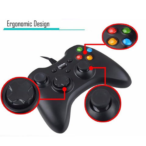 Hot Sale Wired USB PC GamePad Game Controller Joypad With Vibration Joystick for Computer Laptop PC Game Pad Control