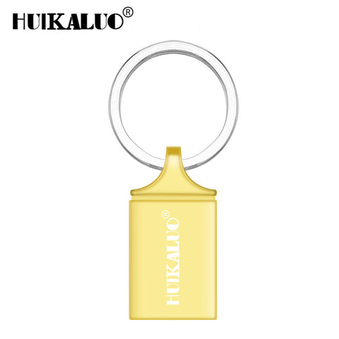 Metal Waterproof Pen Drive with Key Ring USB Stick Flash Drive