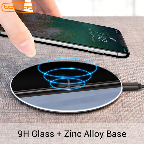 Original Qi Wireless Charger for iPhone x 8 8plus Slim Fast 10W USB Wireless Charging for Samsung S8/S7 Edge Wireless Pad