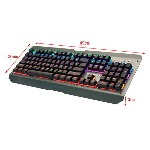 Aluminum Alloy 104LED Mechanical Keyboard Progaming Breaking Law Version Computer Gaming Mechanical Keyboard