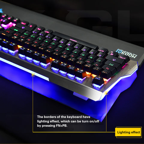 E-3lue EKM751 USB Wired Mechanical Gaming Keyboard High-speed 104 Keys Optional Colorful LED Backlit RGB Backlights