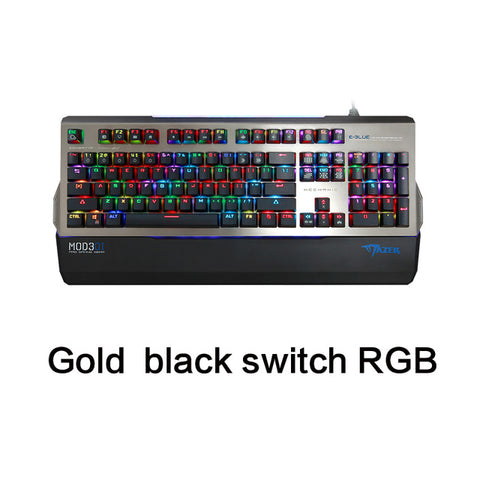 E-3lue EKM751 USB Wired Mechanical Gaming Keyboard High-speed 104 Keys Optional Colorful LED Backlit RGB Backlights