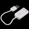 USB 2.0 Sound Card Virtual 7.1 Channel Audio 3D Adapter With Cable Line for Notebook Laptop Speaker Box QJY99