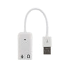 White 2.0 Virtual 7.1 Channel External USB Audio Sound Card Adapter Sound Cards For Mac Laptop PC notebook