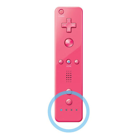 Pink 2 in 1 Remote Controller Built in Motion Plus + Nunchuck for Nintendo Wii Game