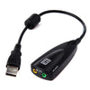 New Arrival 5HV2 External USB Sound Card 7.1 Channel USB To 3D CH Virtual Channel Sound Track Audio Adapter