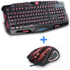 New Red/Purple/Blue Led Backlight USB Wired Laptop PC Pro Gaming Keyboard Mouse Combo