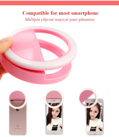 Selfie Luminous Lamp Night Light Ring For iPhone