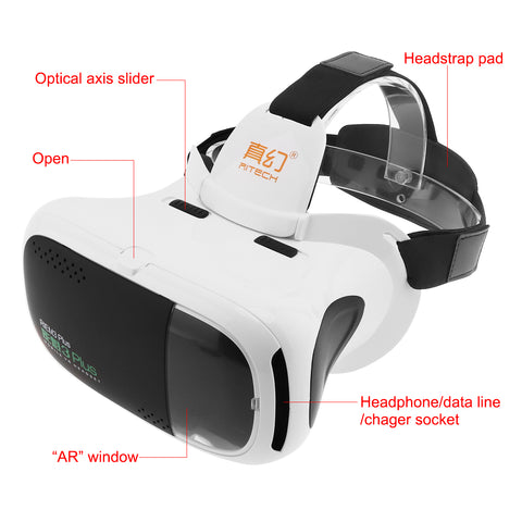 Head-mounted 3D Virtual Reality Glasses With AR Function and Buffer Sponge